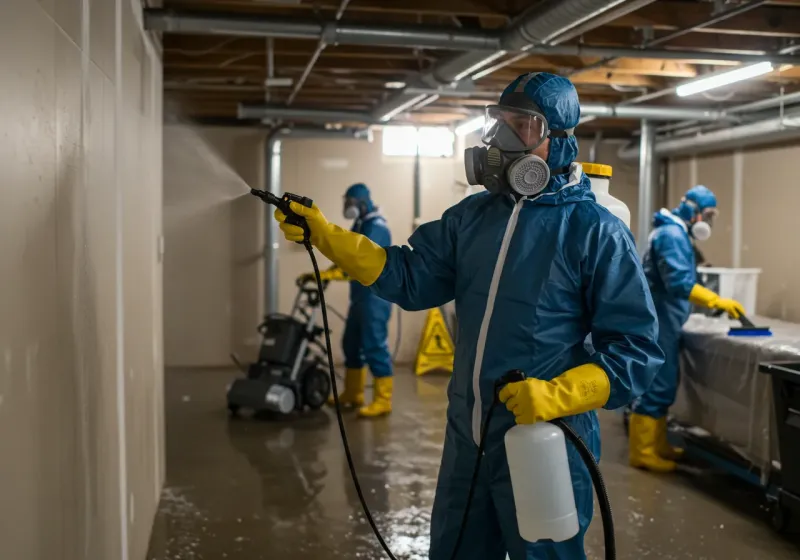 Basement Sanitization and Antimicrobial Treatment process in Charleston, NY